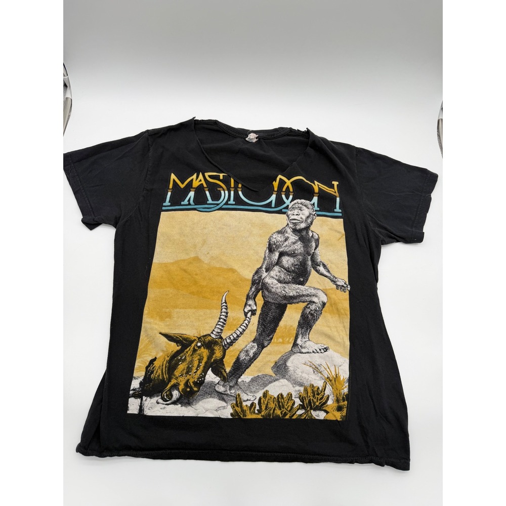 Mastodon Band T-Shirt 2012 The Hunter Tour Shirt Black Distressed Large (Cut)